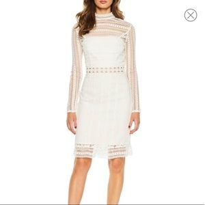 Border Vivian Splice Dress (White)